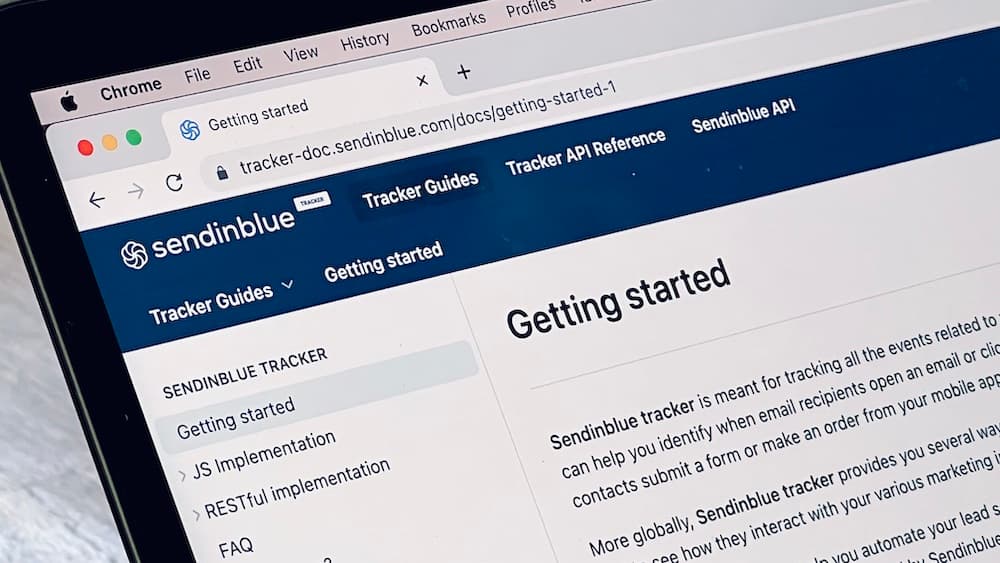 Sendinblue tracker docs
