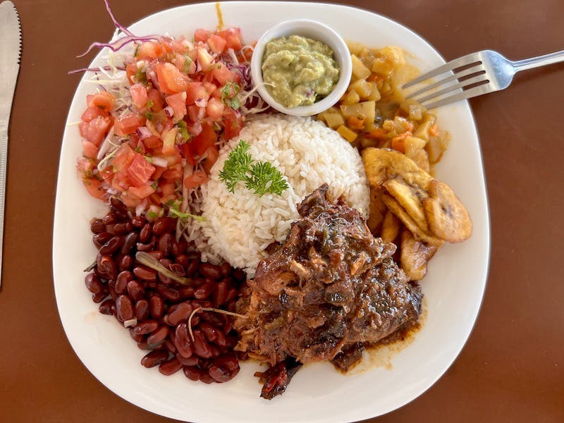 Casado, typical lunch dish in Costa Rica