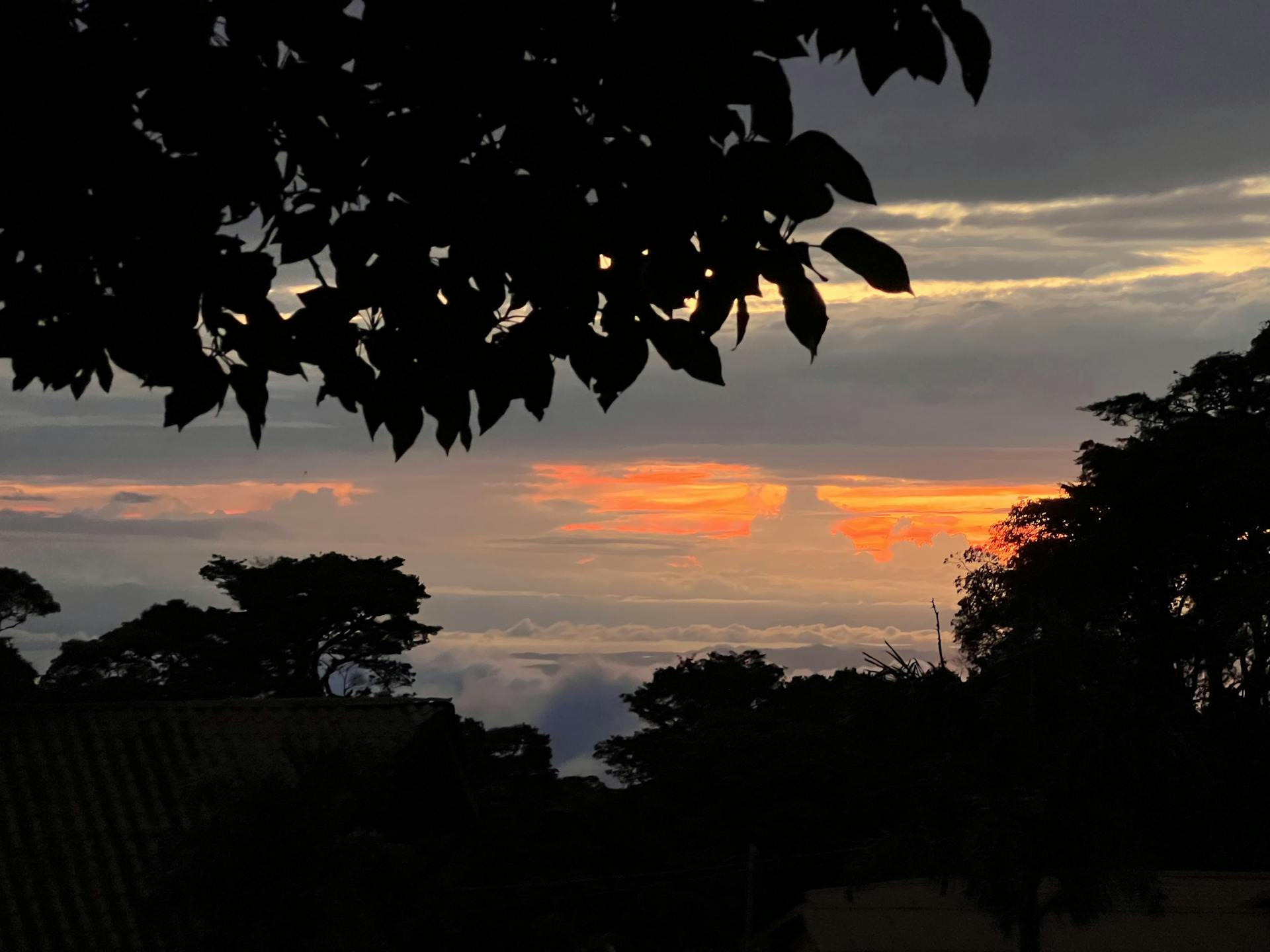 Cloudy sunset from Selina Monteverde
