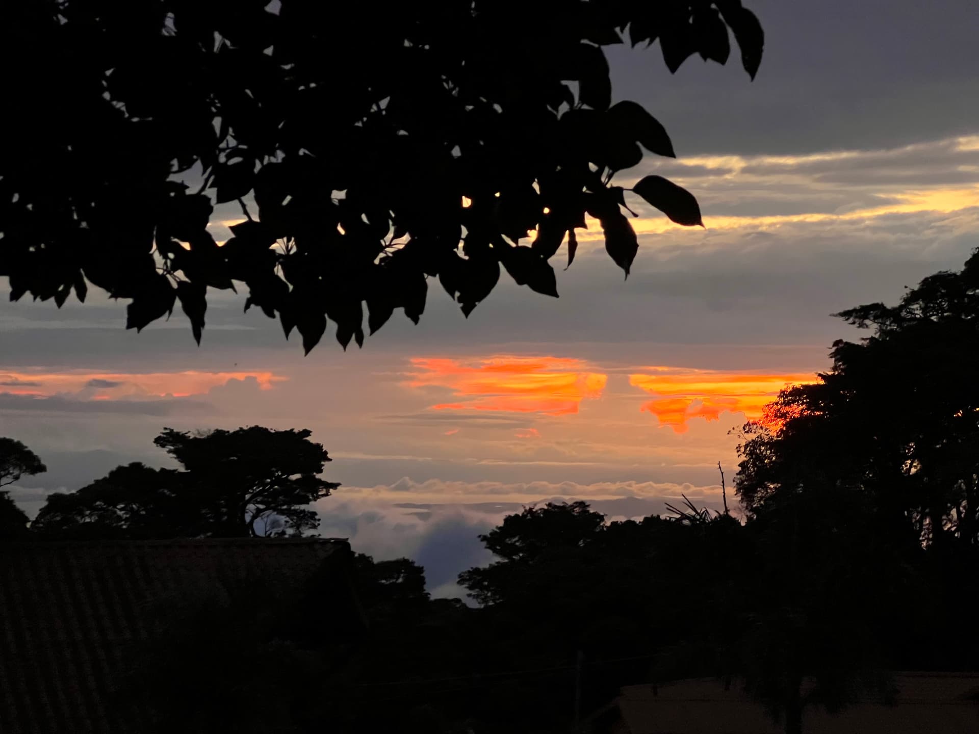 Cloudy sunset from Selina Monteverde